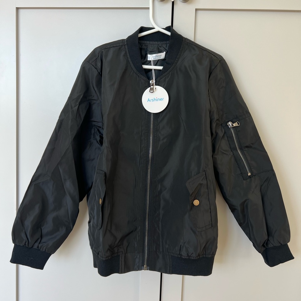 NWT Black Bomber Jacket